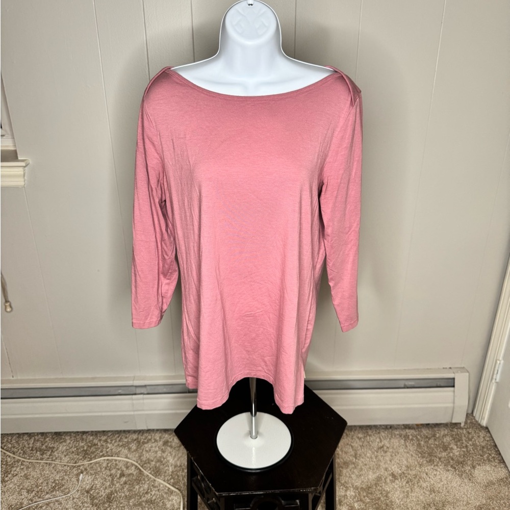 L.L. Bean Women's Long Sleeve Pink Tee